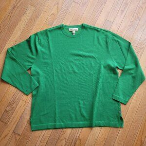 Tommy Bahama Sweater Silk Nylon Blend Green Pullover Long Sleeve L